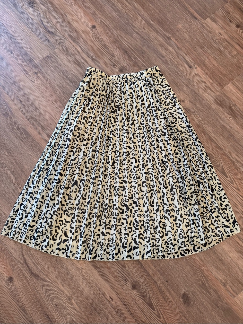 Leopard Midi Skirt Beige/Black Size M